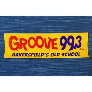 Groove 99.3 Radio FM Bakersfield Old School California Bumper Sticker 47B